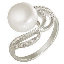 z1-8018 Кольцо с жемчугом. Серебро 925.