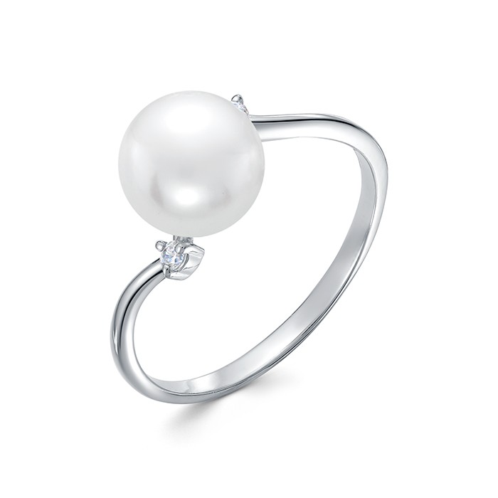 z1-10331 Кольцо с жемчугом. Серебро 925. 