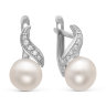 z2-8900 Серьги с жемчугом. Серебро 925. 