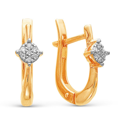 z2-8785m Серьги с бриллиантами. Золото 585. 