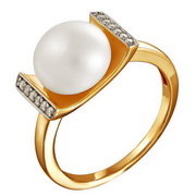 z1-8592 Кольцо с жемчугом. Золото 585. 