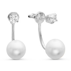 z2-9325 Серьги с жемчугом. Серебро 925.