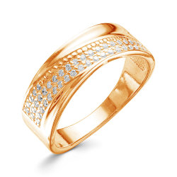 z1-9590 Кольцо с фианитами. Золото 585.