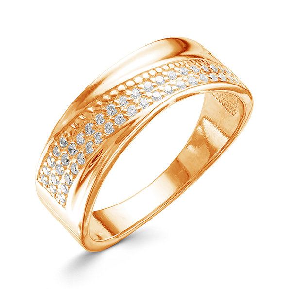 z1-9590 Кольцо с фианитами. Золото 585. 