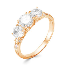 z1-9688 Кольцо с фианитами. Золото 585.