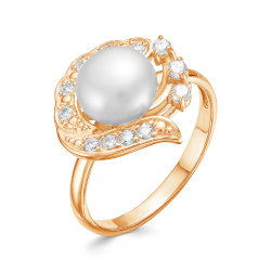 z1-9716 Кольцо с жемчугом. Золото 585.