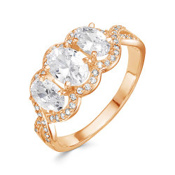 z1-9723 Кольцо с фианитами. Золото 585.