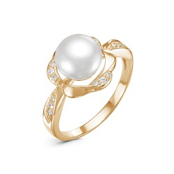z1-10105 Кольцо с жемчугом. Золото 585.