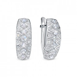 z2-10049 Серьги с фианитами. Серебро 925.