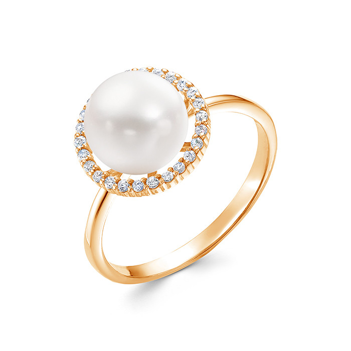 z1-10483 Кольцо с жемчугом. Золото 585. 