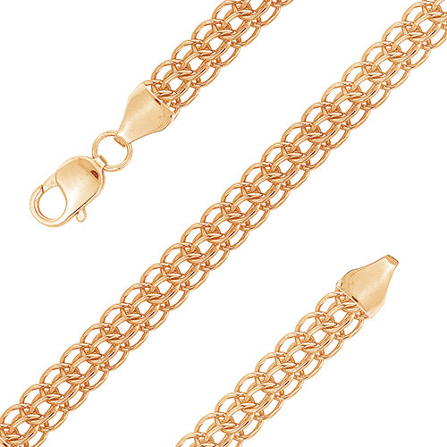 z6-071p0,9-1 Цепь ручного плетения Питон. Толщина проволоки 0,90 мм.Золото 585. 