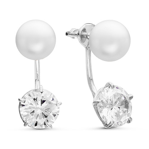 z2-9322 Серьги с жемчугом. Серебро 925. 