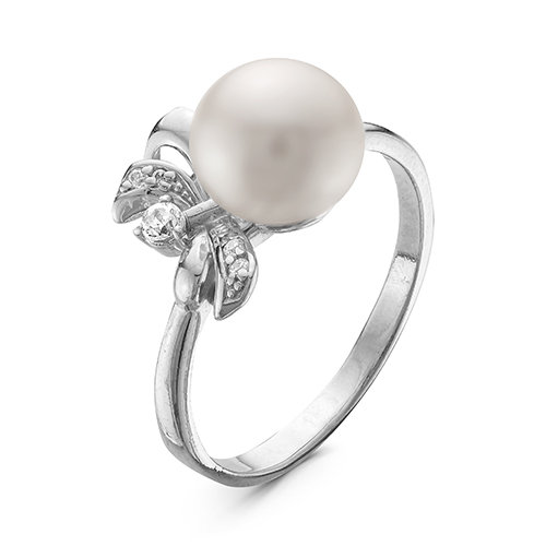 z1-9380 Кольцо с жемчугом. Серебро 925. 