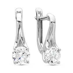 z2-9402 Серьги с фианитами. Серебро 925.