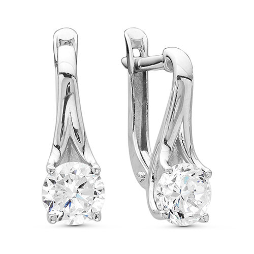 z2-9402 Серьги с фианитами. Серебро 925. 