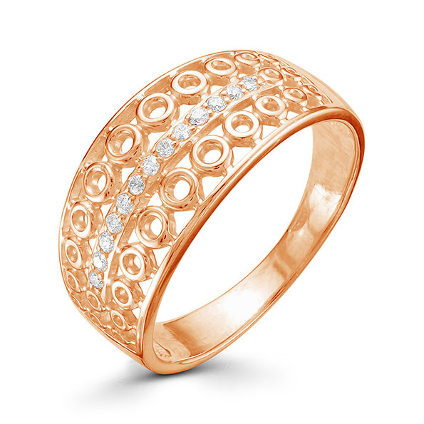 z1-9523 Кольцо с фианитами. Золото 585. 