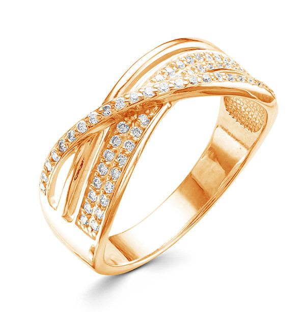 z1-9591 Кольцо с фианитами. Золото 585.  