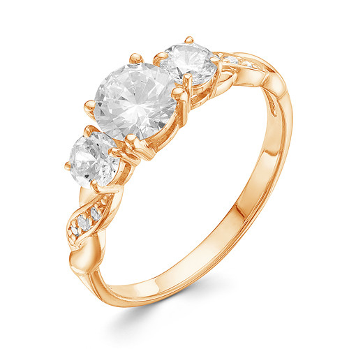z1-9685 Кольцо с фианитами. Золото 585.  