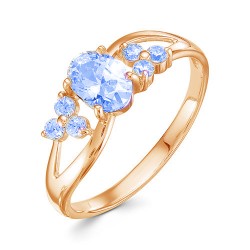 z1-9729 Кольцо с полудрагоценными вставками. Золото 585.