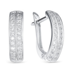 z2-9747 Серьги с фианитами. Серебро 925.