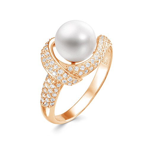 z1-10073 Кольцо с жемчугом. Золото 585. 