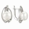 z2-8323 Серьги с жемчугом. Серебро 925. 