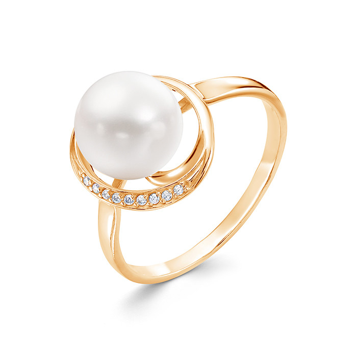 z1-10486 Кольцо с жемчугом. Золото 585. 