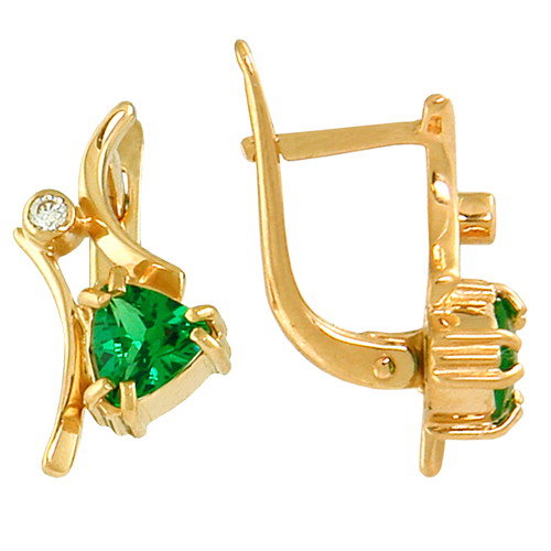 z2-001 Серьги с фианитами. Серебро 925. 