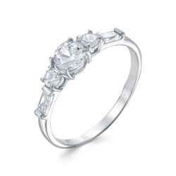 z1-10941 Кольцо с фианитами. Серебро 925.