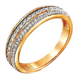 z1-8481 Кольцо с бриллиантовой россыпью. Золото 585.