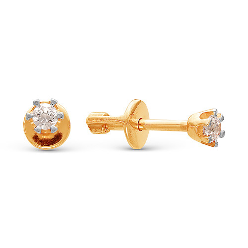 z2-8794 Серьги с бриллиантами. Золото 585.  
