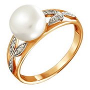 z1-8512 Кольцо с жемчугом. Золото 585.