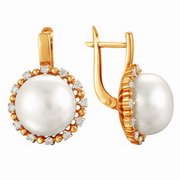 z2-8324 Серьги с жемчугом. Золото 585. 