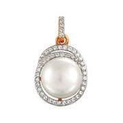 z3-8304 Подвеска с жемчугом. Золото 585.