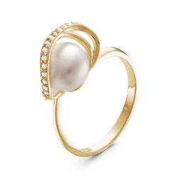 z1-9125 Кольцо с жемчугом. Золото 585.
