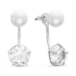 z2-9323 Серьги с жемчугом. Серебро 925.