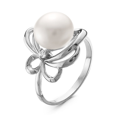 z1-9371 Кольцо с жемчугом. Серебро 925. 