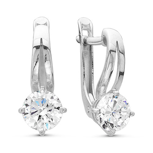 z2-9401 Серьги с фианитами. Серебро 925. 