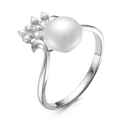 z1-9479 Кольцо с жемчугом. Серебро 925.