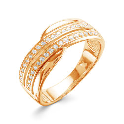 z1-9594 Кольцо с фианитами. Золото 585.