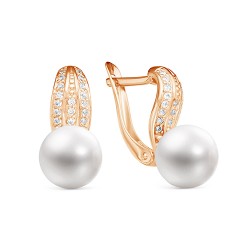 z2-9983 Серьги с жемчугом. Золото 585.