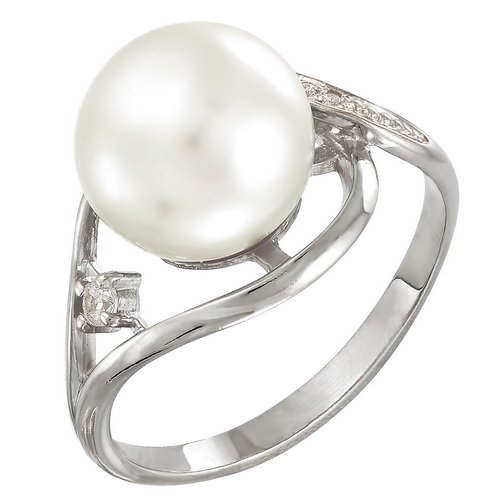 z1-8331 Кольцо с жемчугом. Серебро 925. 