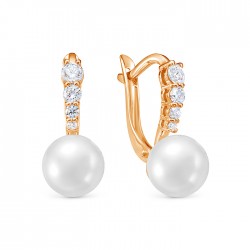 z2-10338 Серьги с жемчугом. Золото 585.