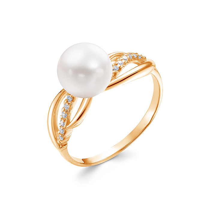 z1-10361 Кольцо с жемчугом. Золото 585. 