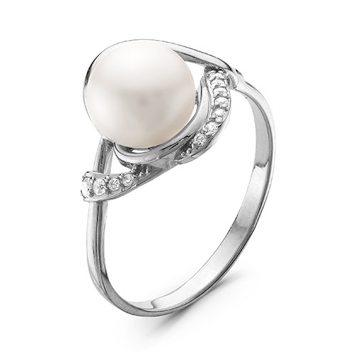 z1-9376 Кольцо с жемчугом. Серебро 925. 