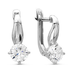 z2-9392 Серьги с фианитами. Серебро 925.