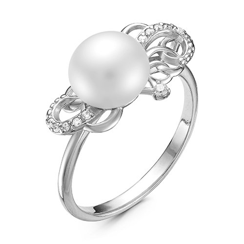 z1-9476 Кольцо с жемчугом. Серебро 925. 