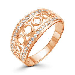 z1-9521 Кольцо с фианитами. Золото 585.