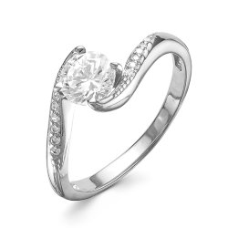 z1-9562 Кольцо с фианитами. Серебро 925.