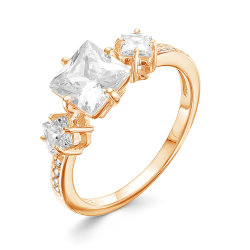 z1-9673 Кольцо с фианитами. Золото 585.